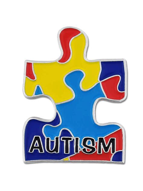 Pinmart Autism Awarness Multi Color Puzzle Piece Enamel Lapel Pin 1 H