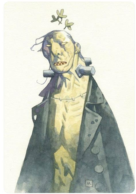 Frankensteins Monster Watercolor By Mike Mignola Mike Mignola