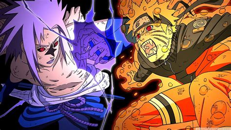 Naruto Vs Sasuke Fighting Face Naruto Sasuke Hd Wallpaper Peakpx