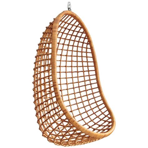 Rohe Noordwolde Hanging Rattan Egg Chair At 1stdibs Hanging Bamboo