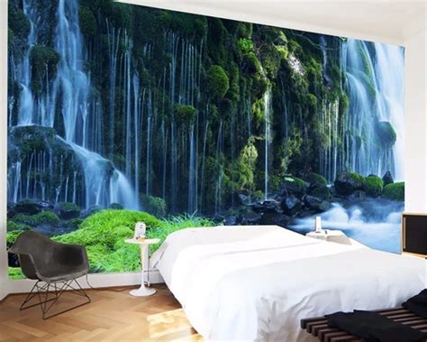 Beibehang Custom Wallpaper 3d Murals Waterfall Landscape Natural