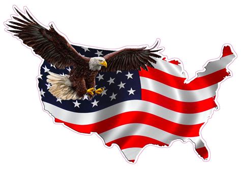 American Eagle United States V1 Decal Nostalgia Decals Patriotic
