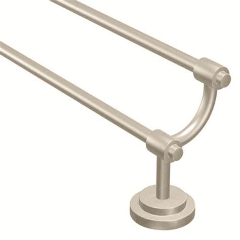 Shop Moen Iso Spot Resist Brushed Nickel Double Towel Bar Common 24