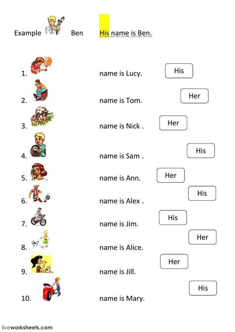 Possessive Pronouns Grade 3 Worksheet