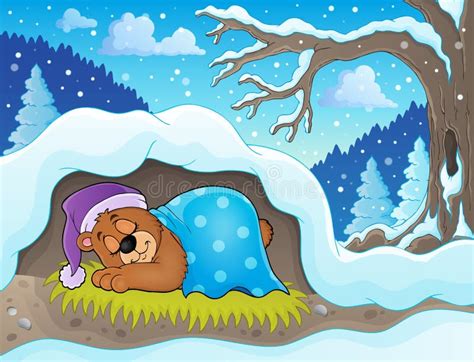 Sleeping Bear Theme Image 2 Stock Vector Illustration Of Artwork