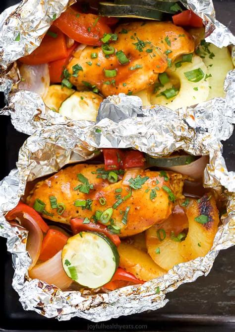 Chicken tacos & shrimp tacos mukbang | el pollo loco. Grilled BBQ Hawaiian Chicken in Foil Packets | Joyful ...