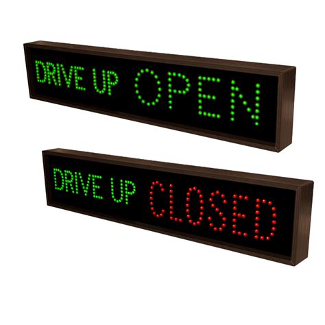 Outdoor Drive Up Led Sign With Open And Closed 14864