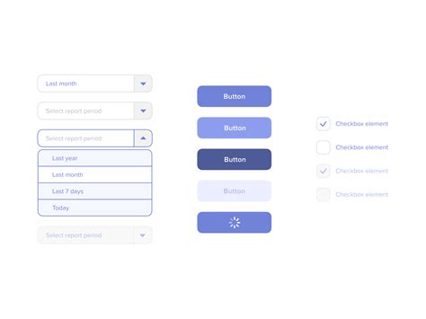 Ui Form Elements Select Button Checkbox By Vic Shóstak On Dribbble