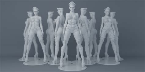 3d Print Model Wearing Leather Sexy Girl 003 Cgtrader