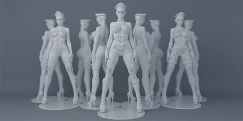 3d print model wearing leather sexy girl 003 cgtrader