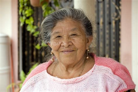 Smiling Older Mexican Woman In Merida Yucatan Mexico A Photo On