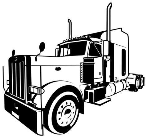 Clipart Truck Black And White