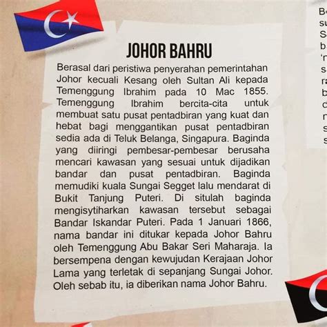 Keturunannya lahir dan tinggal di sesebuah wilayah atau. Sejarah Asal Usul Negeri Johor