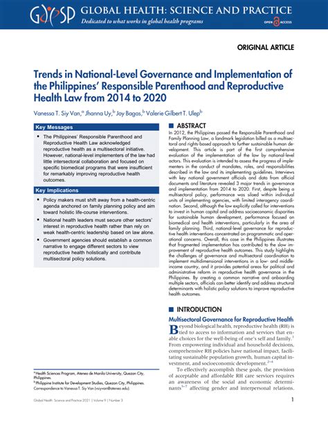 pdf trends in national level governance and implementation of the philippines responsible