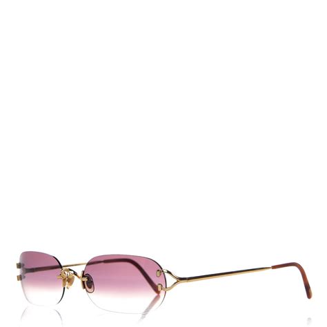 Cartier Rimless Gradient Sunglasses Gold 279320