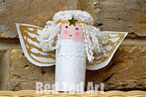 Toilet Paper Roll Angel Craft For Kids Red Ted Arts Blog