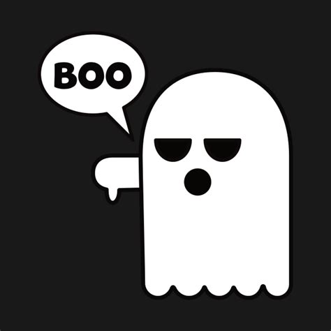Funny Halloween Booing Ghost Thumbs Down Boo Ghost Halloween Kids T