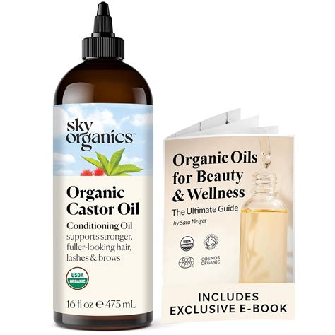 Sky Organics Organic Castor Oil 16 Oz Usda Certified Organic 100
