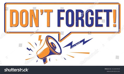 Forget Advertising Sign Megaphone Stock Vector Royalty Free 2110307639