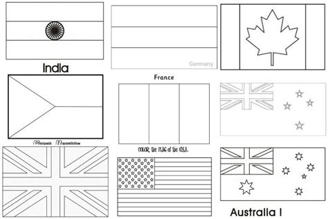 Free Flags Of The World Colouring Sheets Printable Te
