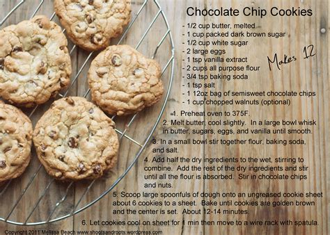 It's just there for texture. Giant Chewy Chocolate Chip Cookies - Shoots and Roots