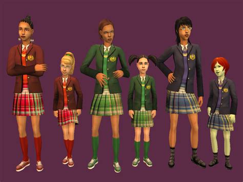 Mod The Sims More Casual School Uniforms Default Replacement