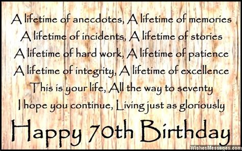 70th Birthday Poems20 Best 70th Birthday Quotes Birthday Wishes For