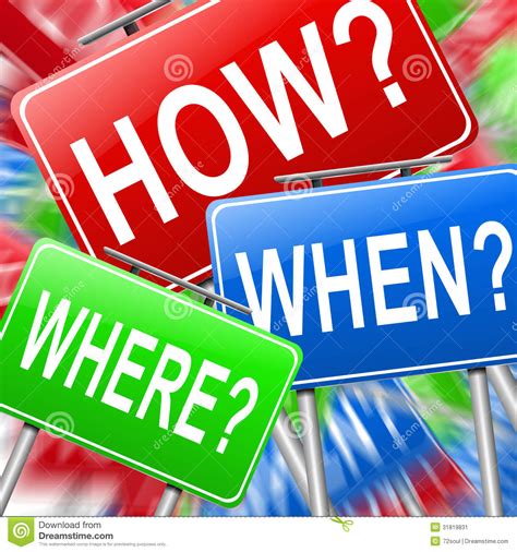 Other uses of toen and wanneer. Hoe wanneer en waar. stock illustratie. Illustratie ...