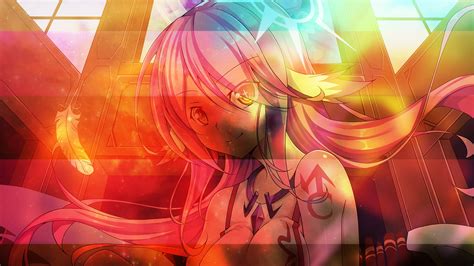 Wallpaper Ilustrasi Gadis Anime Merah No Game No Life Jibril