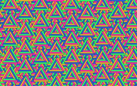 Download Wallpaper 3840x2400 Triangles Pattern Geometric Colorful 4k