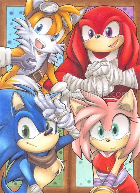 Sonic And Tails And Knuckles And Amy