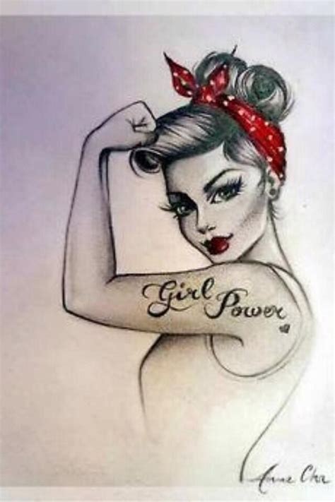 Girl Power Represents Strength And Women Empowerment Tattoo Ideas