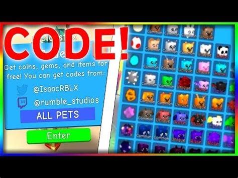 Bee swarm simulator codes are a great way to enhance the gameplay of this exciting game without doing much. (CODE) HOW TO GET EVERY PET INSTANTLY ON BUBBLE GUM SIMULATOR (Roblox) - YouTube | Bubbles ...
