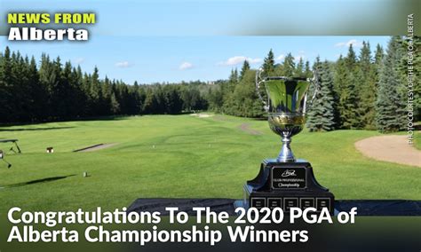Congratulations To The 2020 Pga Of Alberta Championship Winners