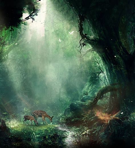 680x750 Resolution Jungle Fantasy Deer 680x750 Resolution Wallpaper