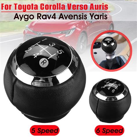5 6 Speed Gear Stick Shift Knob For Toyota Corolla Verso Auris Aygo