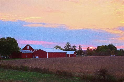 Red Barns At Sunset Photograph By Amy Jackson Fine Art America