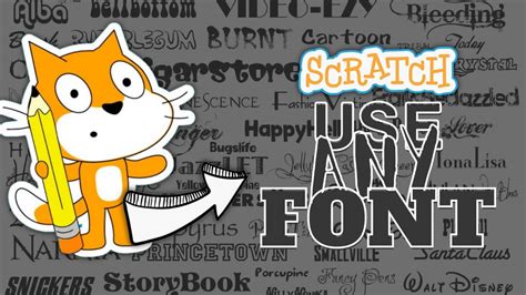 How To Add More Fonts In Scratch Scratch Custom Fonts Youtube