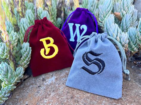 Custom Embroidered Dnd Dice Bag Personalised Dandd Dice Pouch Etsy