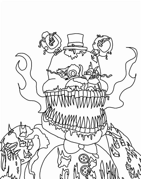 Fnaf Withered Ausmalbilder Freddy Freddys Foxy Sketch Coloring Page