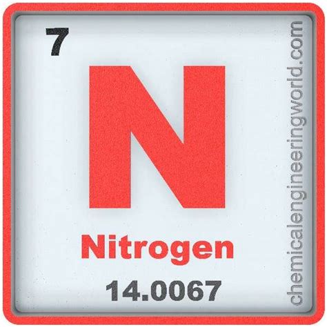 Nitrogen Element Properties And Information Chemical Engineering World