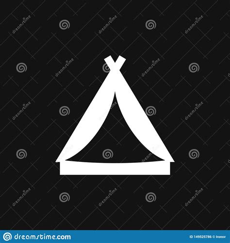 Camping Tent Icon Vector Sign Symbol For Design Stock Illustration
