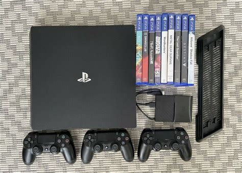 PlayStation 4 Pro 1TB Console - Black *Mint Condition With 3 DualShock ...