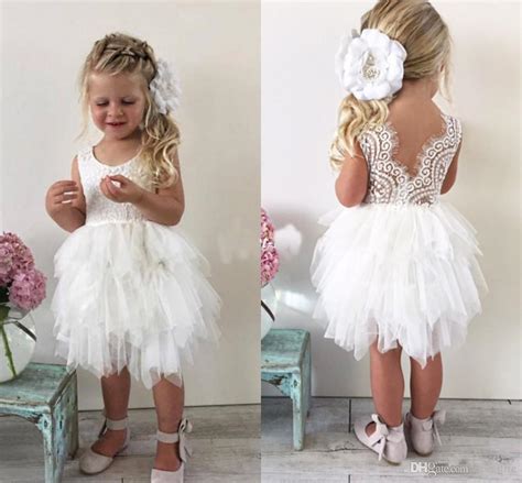 Shop gap for a toddler girls' little dresses collection in various colors and cuts. Cute Boho Wedding Flower Girl Dresses For Toddler Infant ...