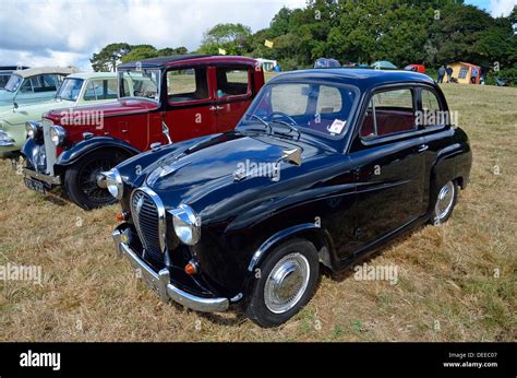 Austin A35 A Classic Small British Saloon Car Of The 1950s On Show At