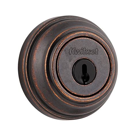 The kwikset signature series 980 deadbolt is both tough and attractive. Kwikset Signature 980 Rustic Bronze Single-Cylinder ...