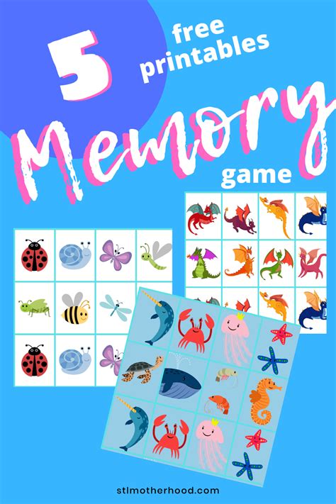 Diy Memory Game Cards For Kids Free Printable Stlmotherhood