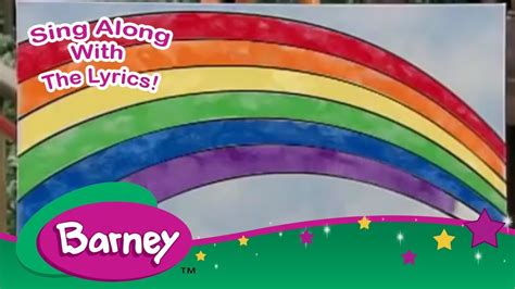 Barney Rainbow Song Sing Along 10 Minutes Youtube