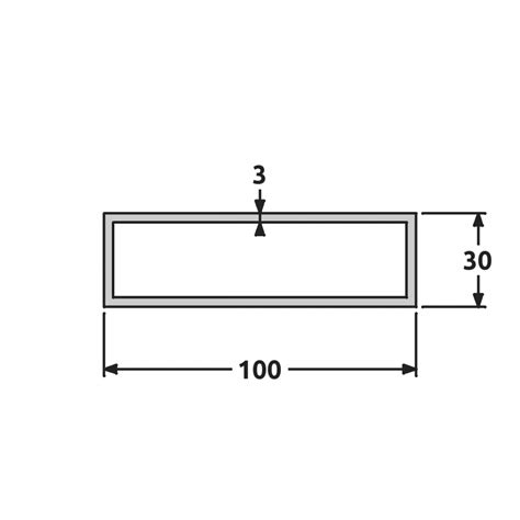 500 000 organisations nous ont fait confiance. Tube rectangulaire 100 x 30 x 3 mm - Alu Pour Tous