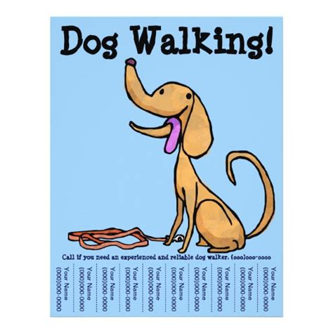 We feature trending dog walking flyer ideas, so you can edit & start promoting them in a few steps only. Dog Walking Flyer | Zazzle.com